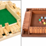 Wooden Number Board Game with colorful number pieces