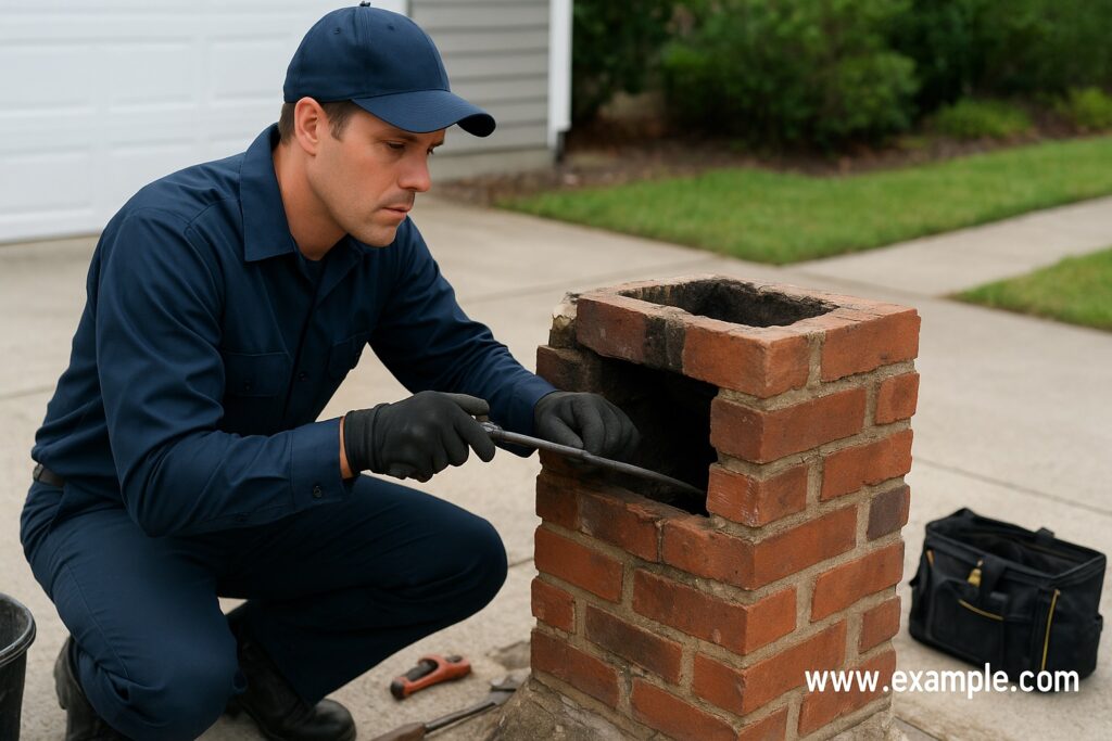 animal stuck in chimney