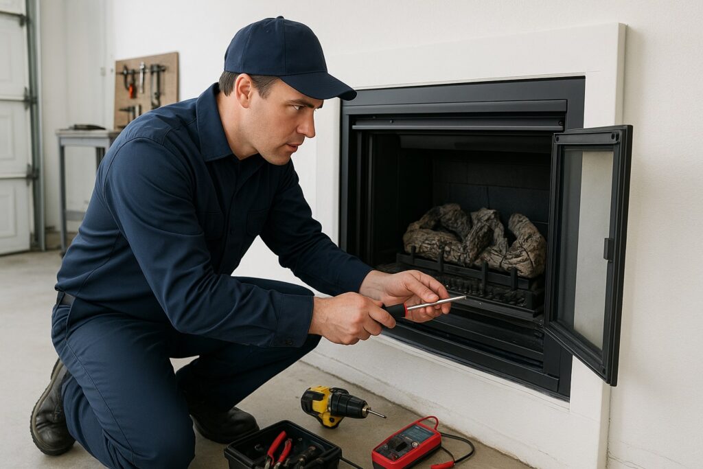 Gas fireplace repair